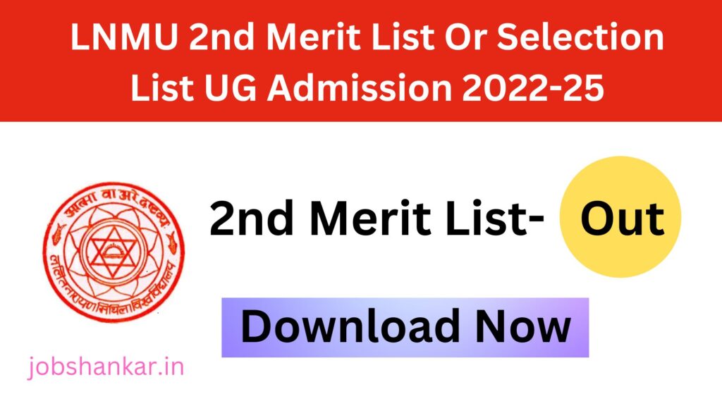 LNMU 2nd Merit List