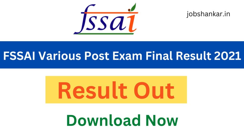FSSAI Various Post Exam