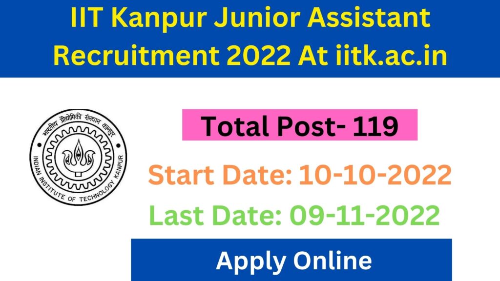 IIT Kanpur Junior Assistant