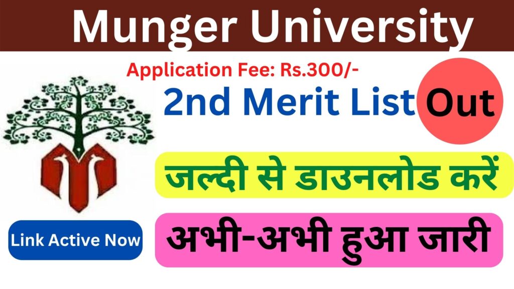 Munger University 2nd Merit List
