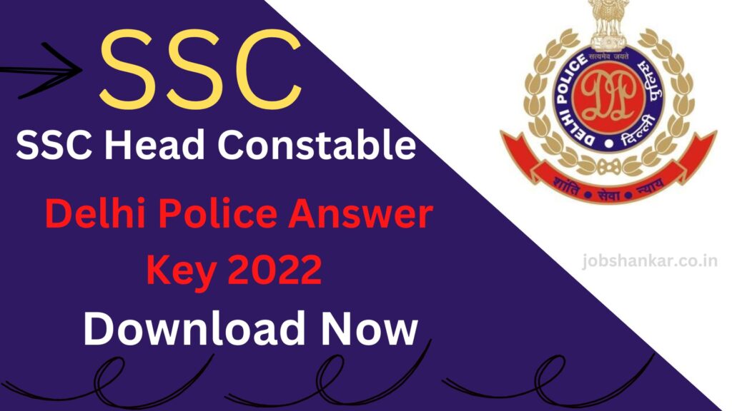 SSC Head Constable in Delhi Police Answer Key