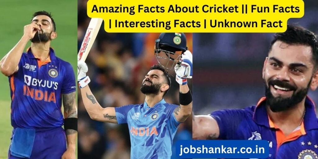 Amazing Facts About Cricket Fun Facts Interesting Facts Unknown Fact