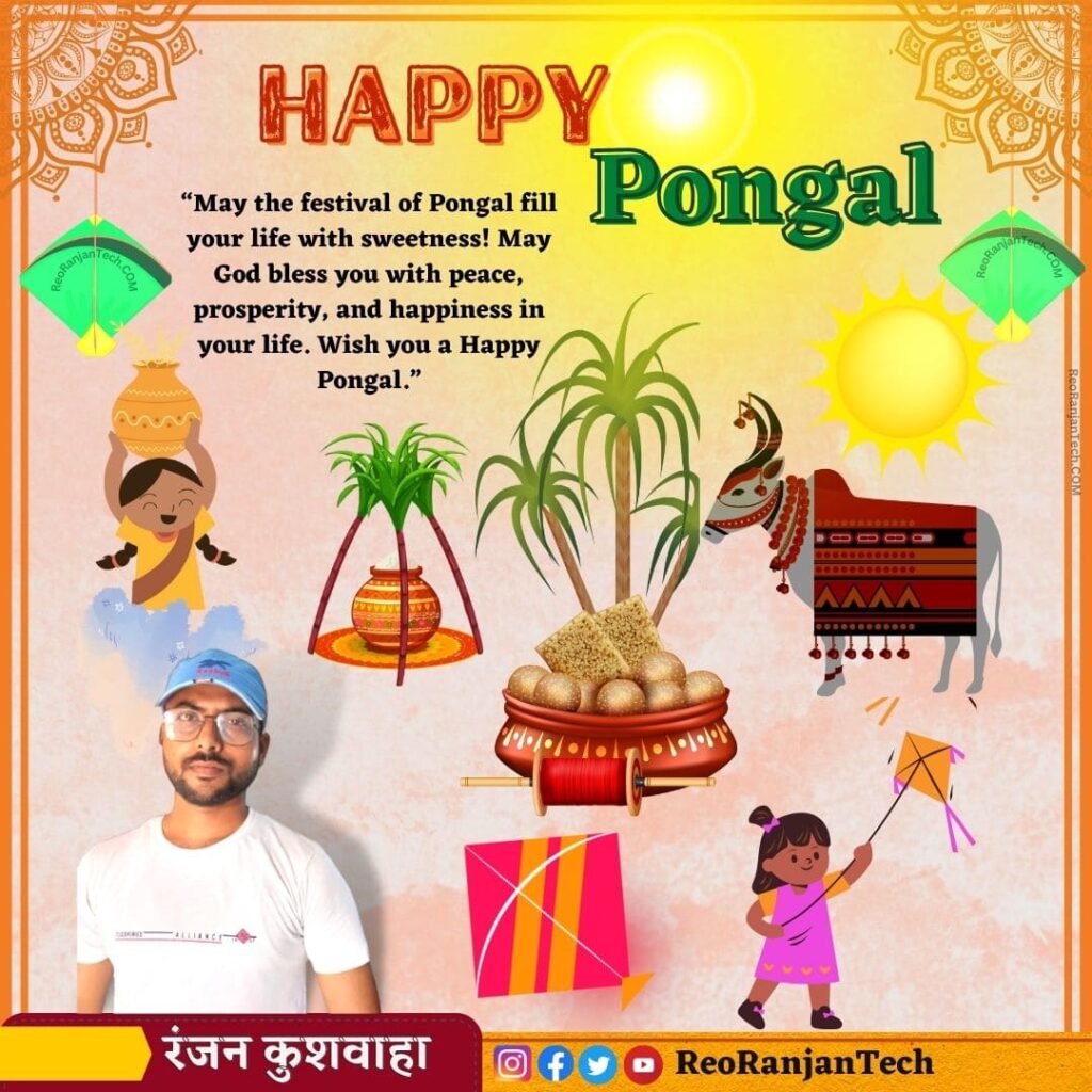 Happy Pongal Background Editing Material